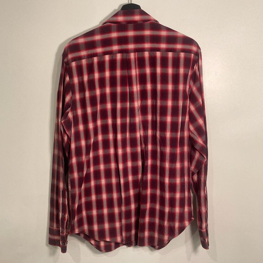 Large Men's Banana Republic Red and White Plaid Shirt - Picture 3 of 4